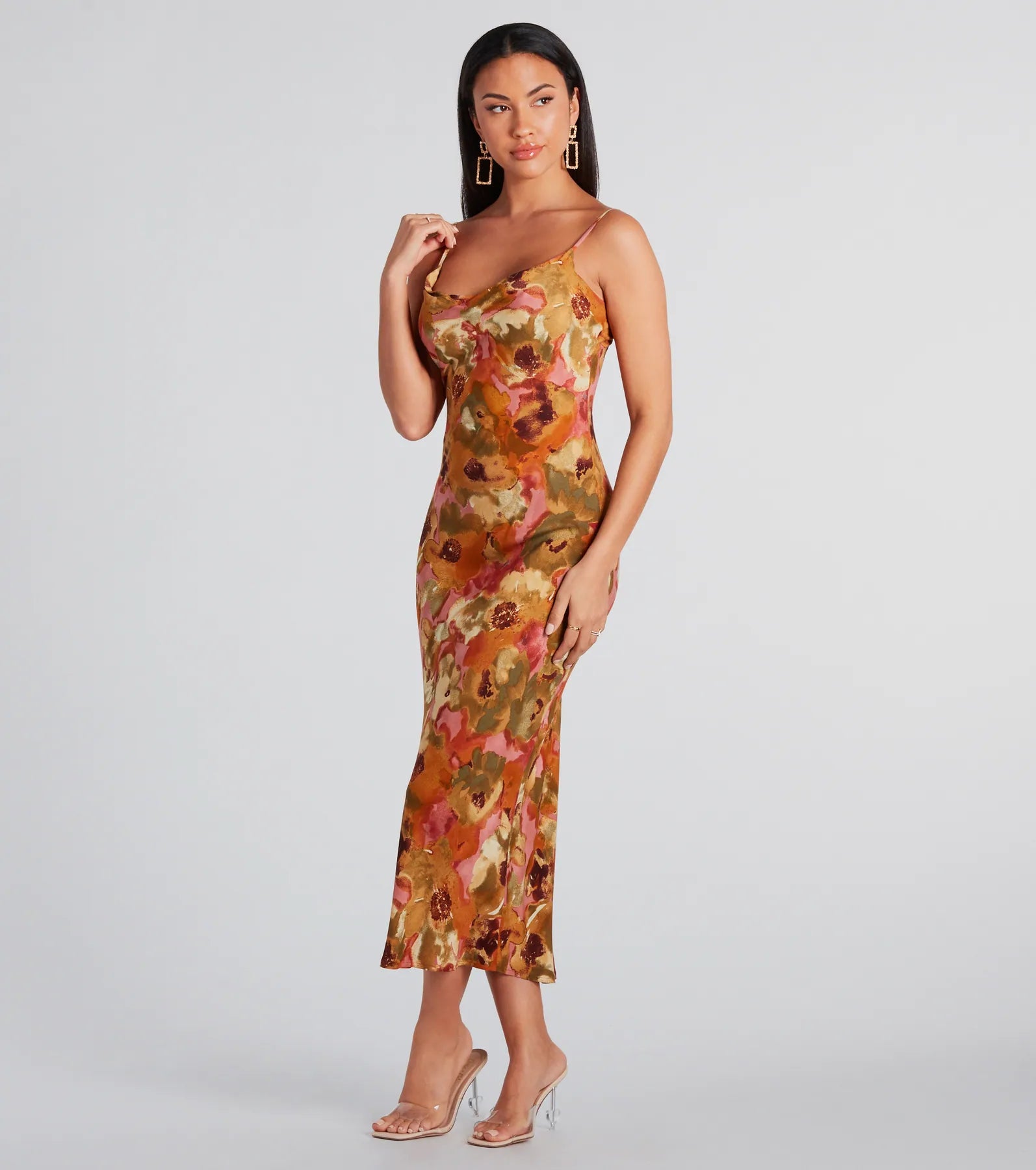 Exquisite Tailoring Simply Fine In Floral A-Line Midi Dress
