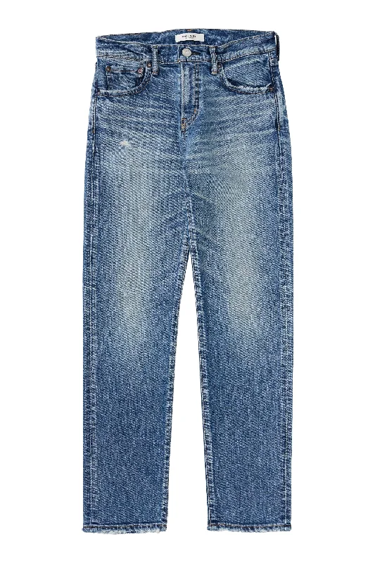 High Street Design Moussy Denim Linden Slim Straight Jeans in Light Blue