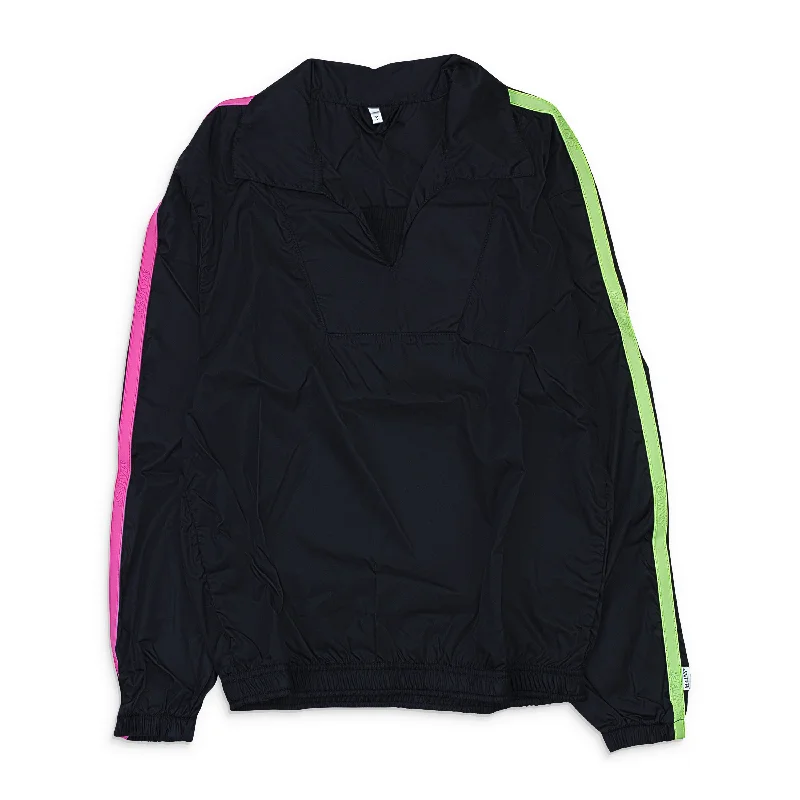 Casual Boots SIDE STRIP QUARTER ZIP BLACK GREEN PINK TRACK JACKET