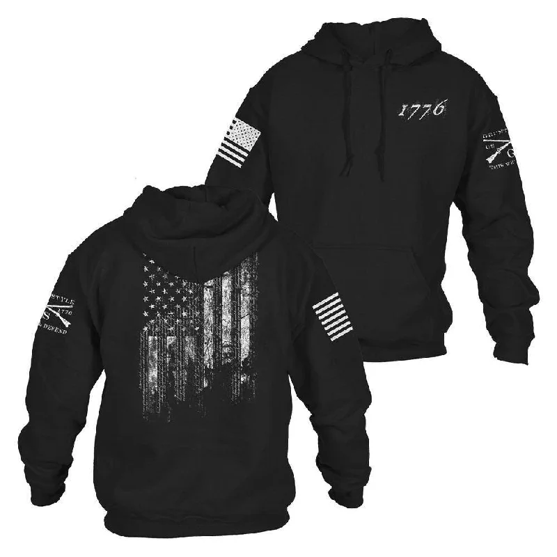 Comfortable Pants 1776 Flag Hoodie - Black