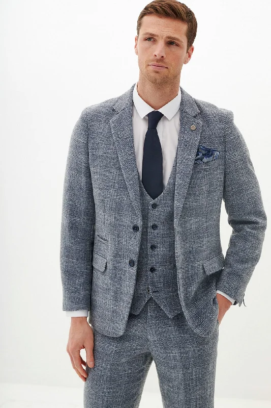 Stylish Joggers KRIS - Sky Blue Tweed Blazer
