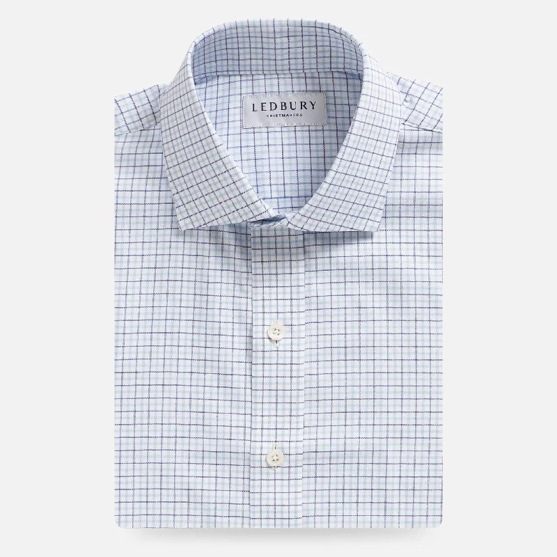 Premium Outfits The Light Blue Journey Flex Performance Grid Check Custom Shirt
