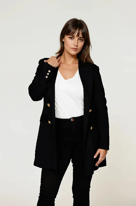Embroidery Design Sarah Blazer Black