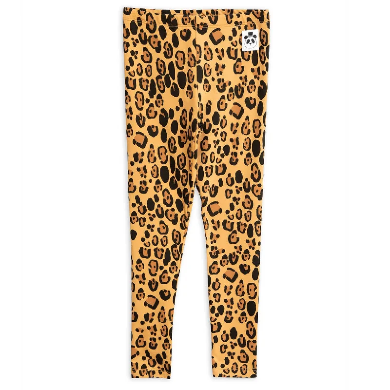 Retro Prints Basic Leopard Leggings by Mini Rodini