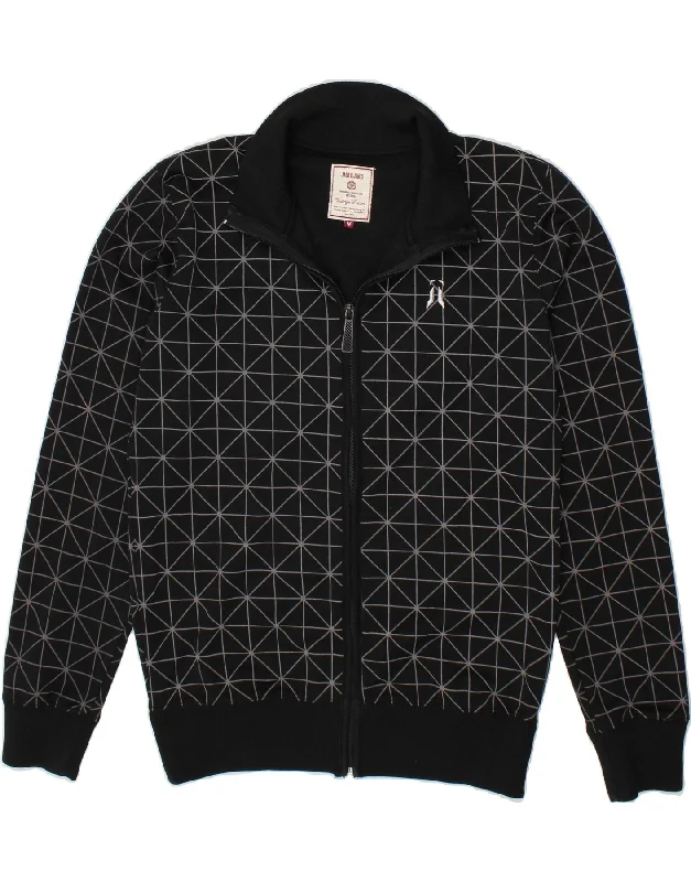 Soft Fabrics JACK & JONES Mens Tracksuit Top Jacket Medium Black Argyle/Diamond