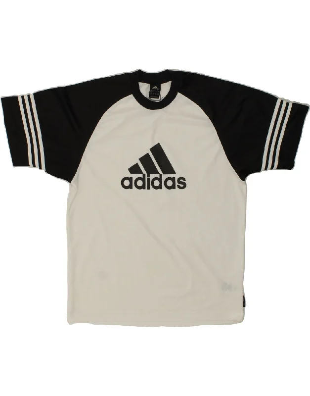 Modern Casuals ADIDAS Mens Graphic T-Shirt Top UK 38/40 Medium Grey Colourblock Polyester