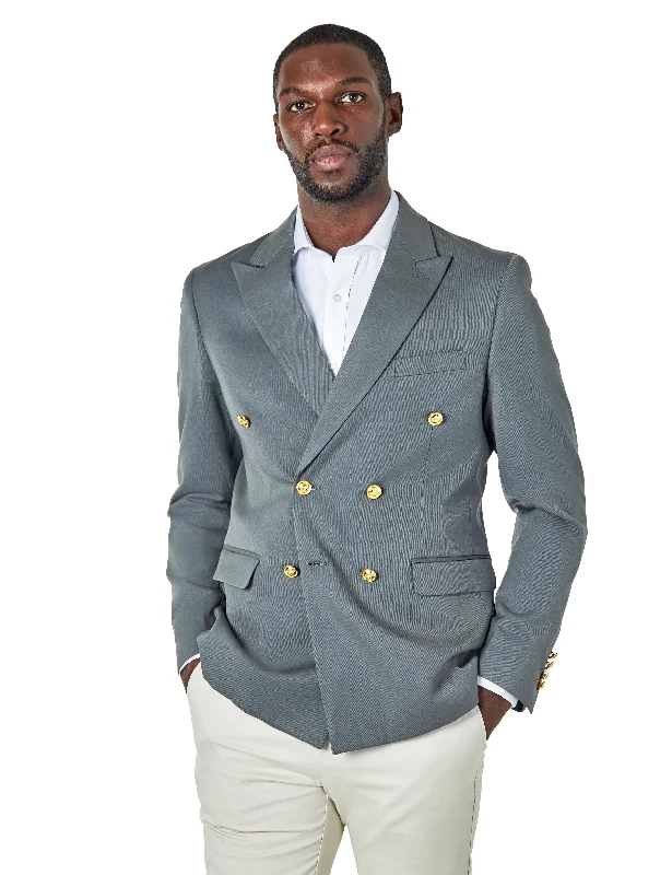 Modern Backpacks EZRA – PETROL GREEN TAILORED DOUBLE BREASTED JACKET