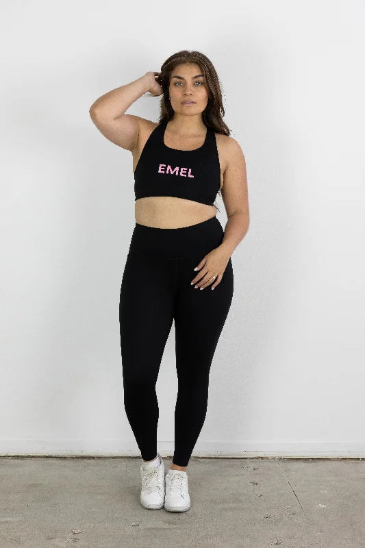 Simple Design NEO ACTIVEWEAR BRA BLACK/PINK