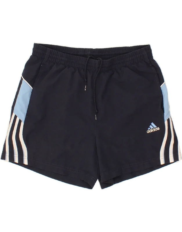 Parkas Style ADIDAS Mens Sport Shorts Medium Navy Blue Colourblock Polyester