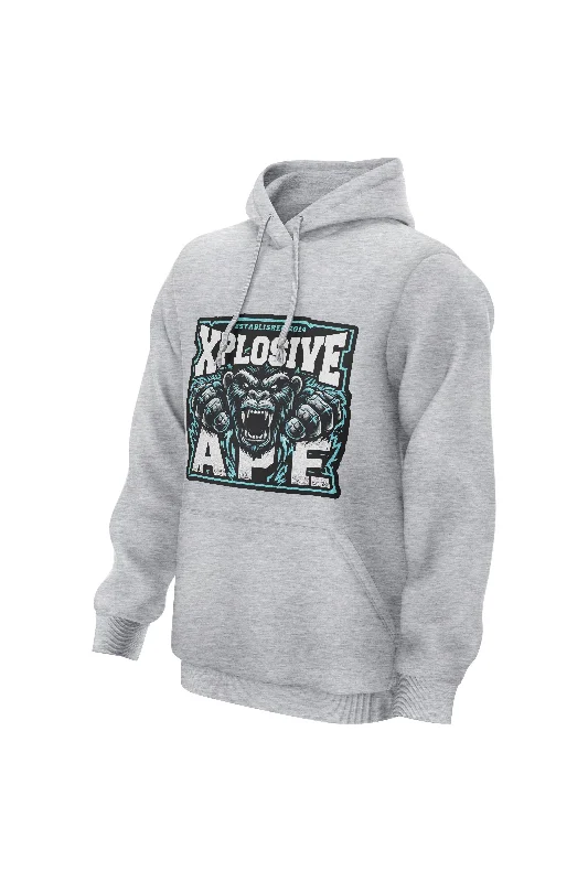 Retro Style XAPE Cold Blooded Hoodie - Sports Grey
