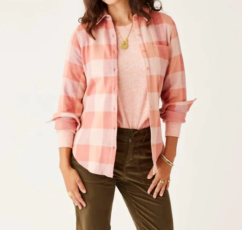 Classic Style Fairbanks Super Soft Shirt In Lt> Henna Check