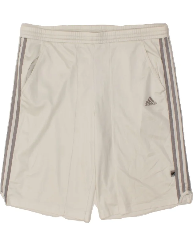 Stylish Joggers ADIDAS Mens Sport Shorts UK 30 XS White Polyester