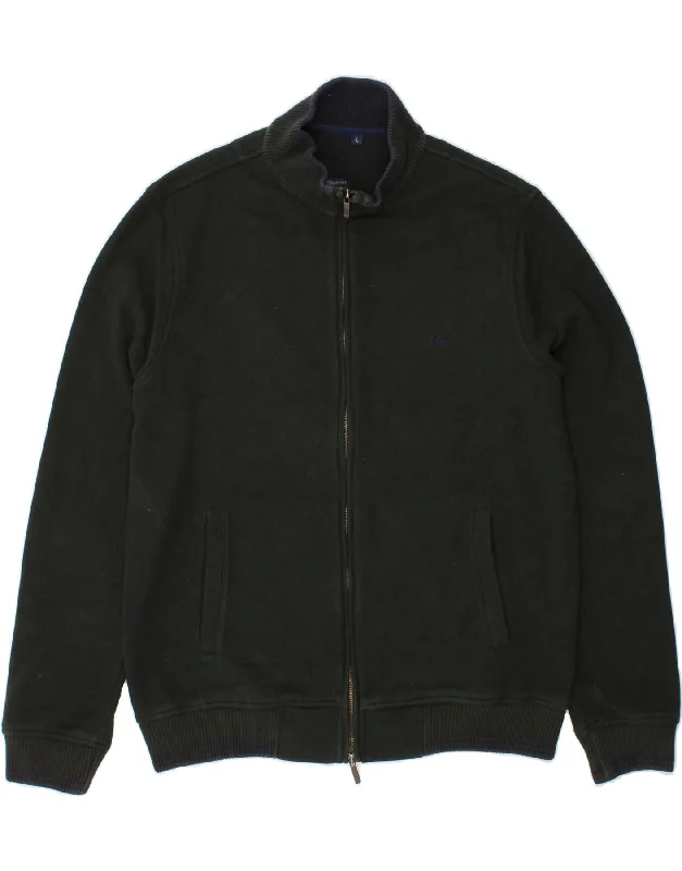 Relaxed Wardrobe HARMONT & BLAINE Mens Regular Fit Tracksuit Top Jacket Large Green Cotton