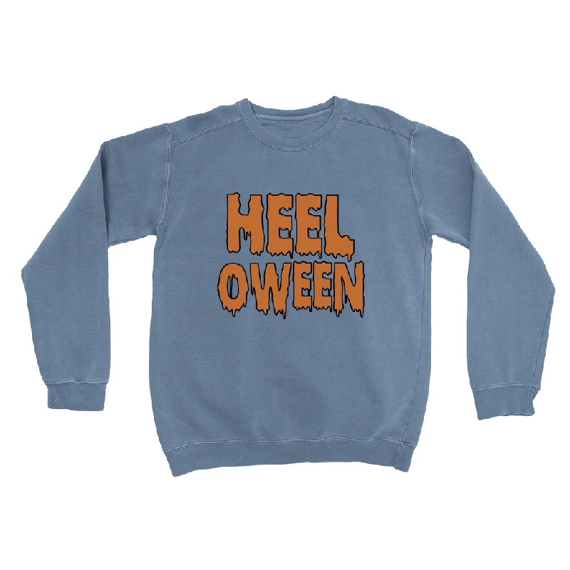 Casual Chinos Heel-oween Comfort Colors Adult Sweatshirt in Blue Jean