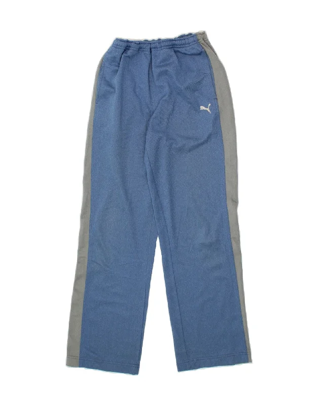 Youthful Vitality PUMA Womens Tracksuit Trousers UK 10 Small Blue Colourblock Polyester