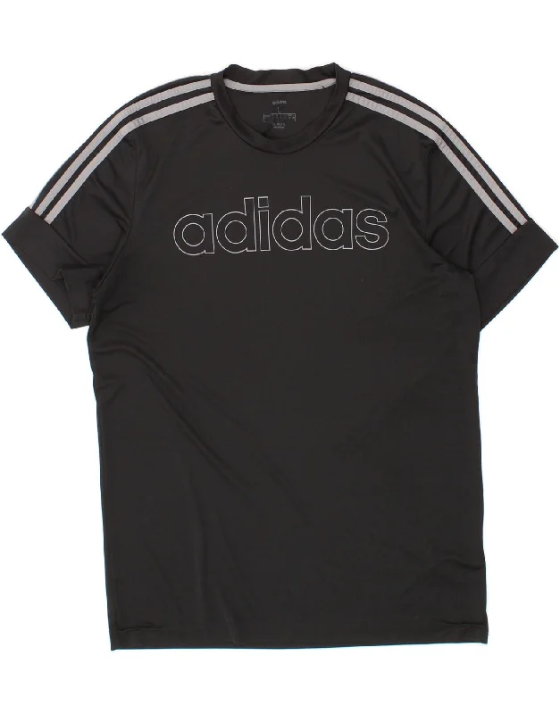 Long Trench Coats ADIDAS Mens Climalite Graphic T-Shirt Top Large Black Polyester