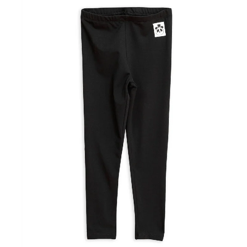 Printed Patterns Basic Leggings in Black by Mini Rodini