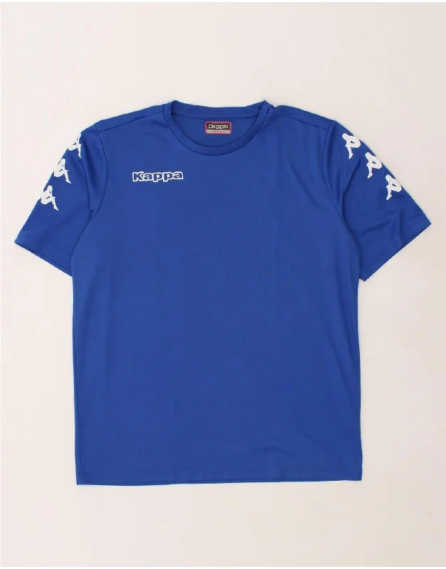 Casual Boots KAPPA Mens Graphic T-Shirt Top Large Blue Polyester