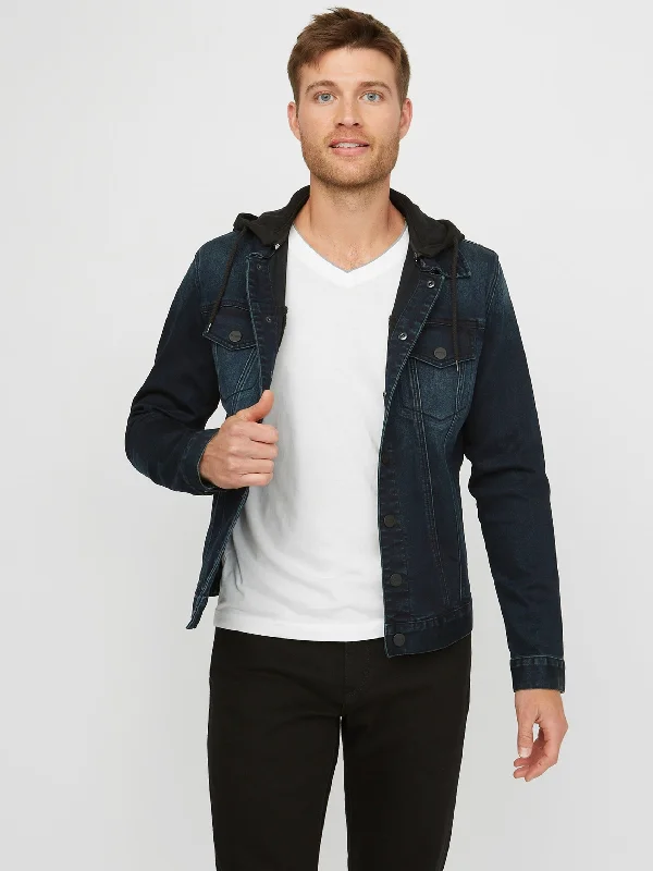 Luxury Comfort Vertix Hooded Denim Jacket