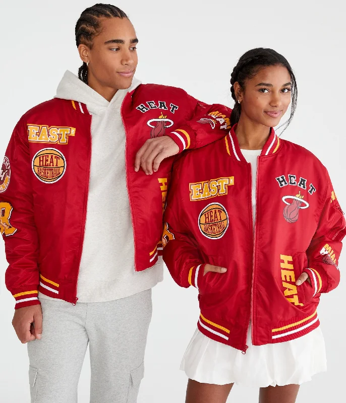 Bright Shirts Aeropostale Miami Heat Basketball Bomber Jacket