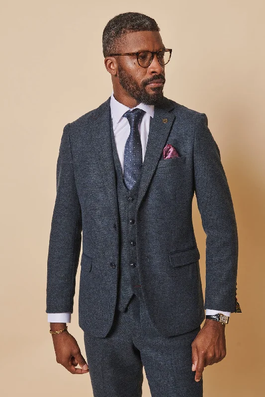 Summer Tees MARLOW - Blue Tweed Blazer