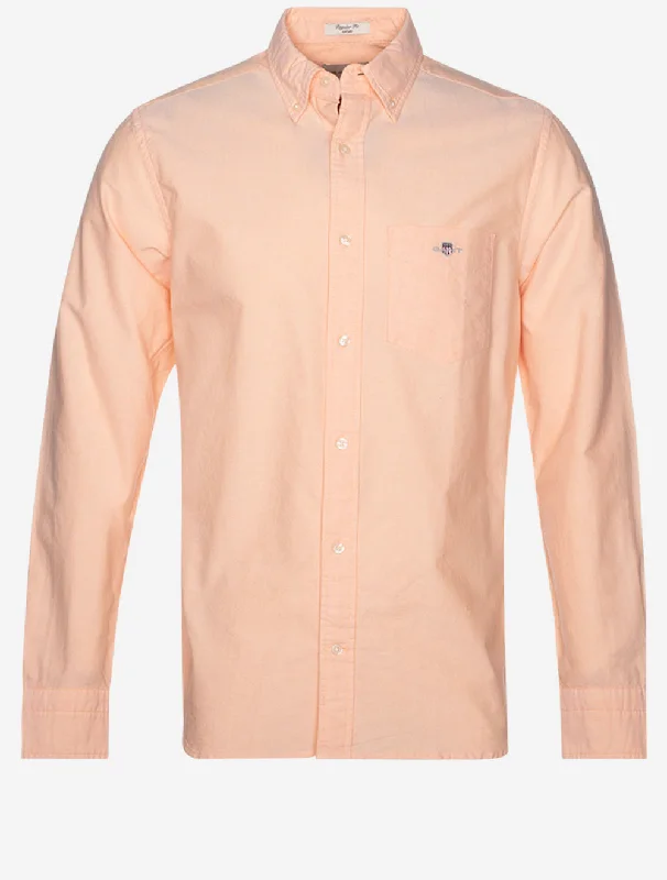 Relaxed Pants Regular Oxford Shirt Coral Apricot