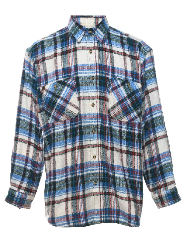 Fashion Basics 1990s Checked Plaid Shirt - L