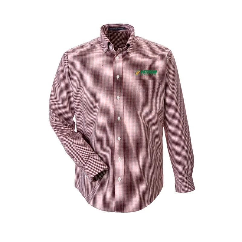 Sporty Look Men's Devon & Jones Crown Collection Woven Gingham Check