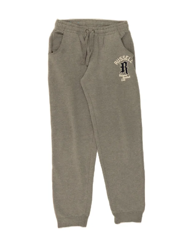 Soft T-Shirts RUSSELL ATHLETIC Mens Graphic Tracksuit Trousers Joggers Large  Grey