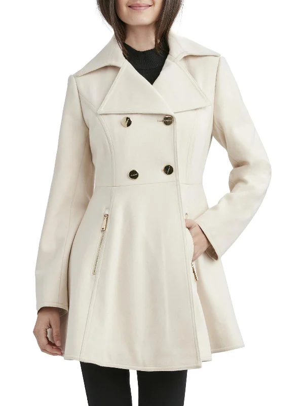 High Street Series Womens Wool Blend Lightweight Pea Coat