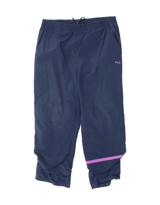 Wool Pants FILA Mens Tracksuit Trousers IT 50 Medium Navy Blue