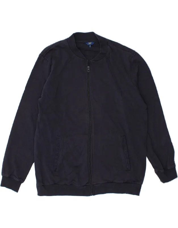 Premium Comfort COTTON TRADERS Mens Tracksuit Top Jacket XL Navy Blue