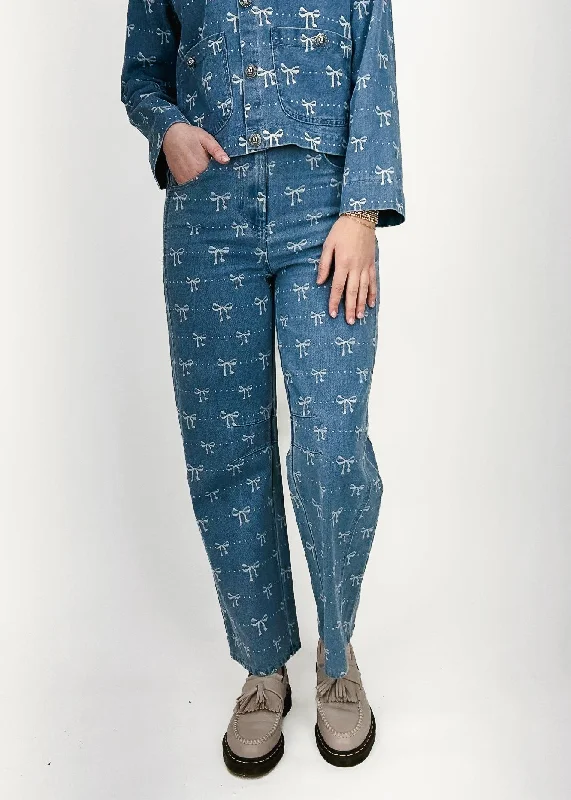Must-have For Autumn And Winter Presley Ribbon Barrel Jeans