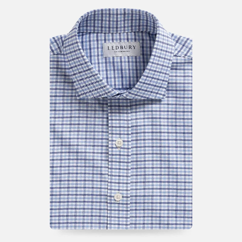 Techwear Fashion The Blue Journey Flex Performance Tattersall Custom Shirt
