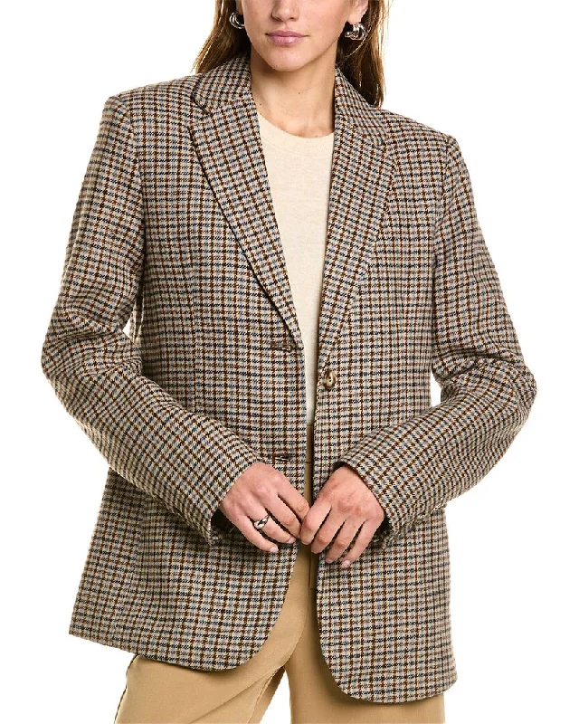Fashionable Inner Wear Sophie Rue Oxford Wool-Blend Suit Jacket