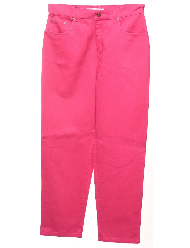 Classic Style Bill Blass Hot Pink Tapered Jeans - W31 L28