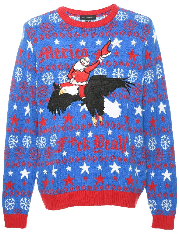 Parkas Style Santa Claus Christmas Jumper - M