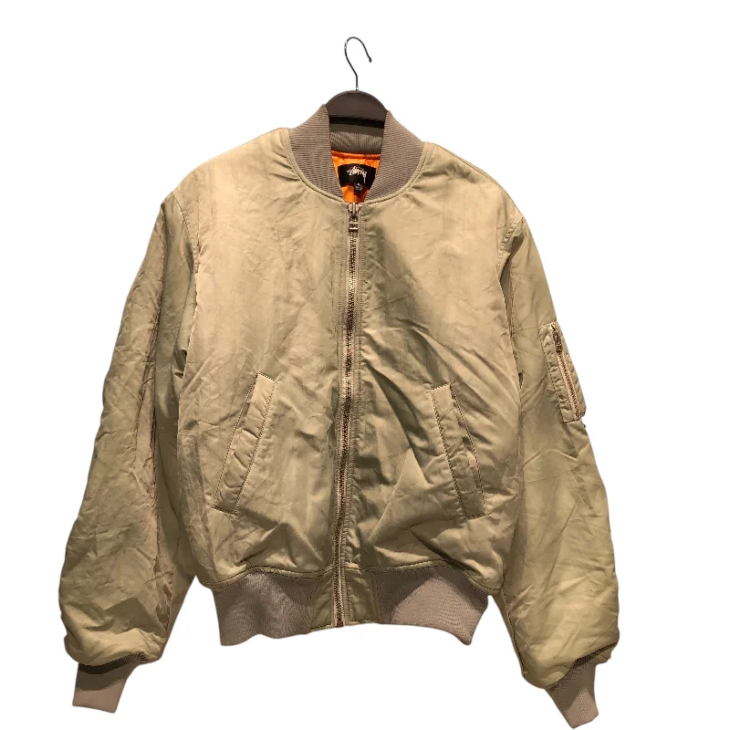 Stylish Sweaters STUSSY/Jacket/M/Nylon/GRN/WASHED BOMBER