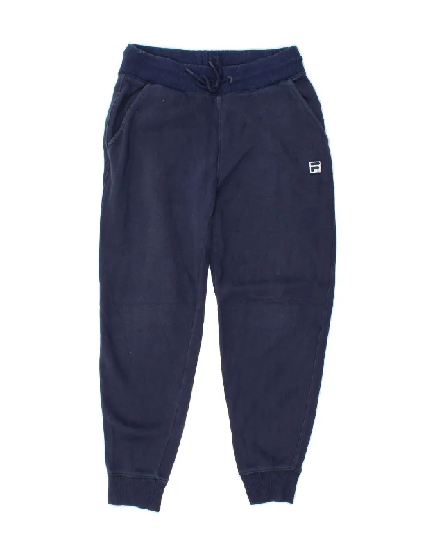 Rugged Jackets FILA Mens Tracksuit Trousers Joggers Small Navy Blue Cotton