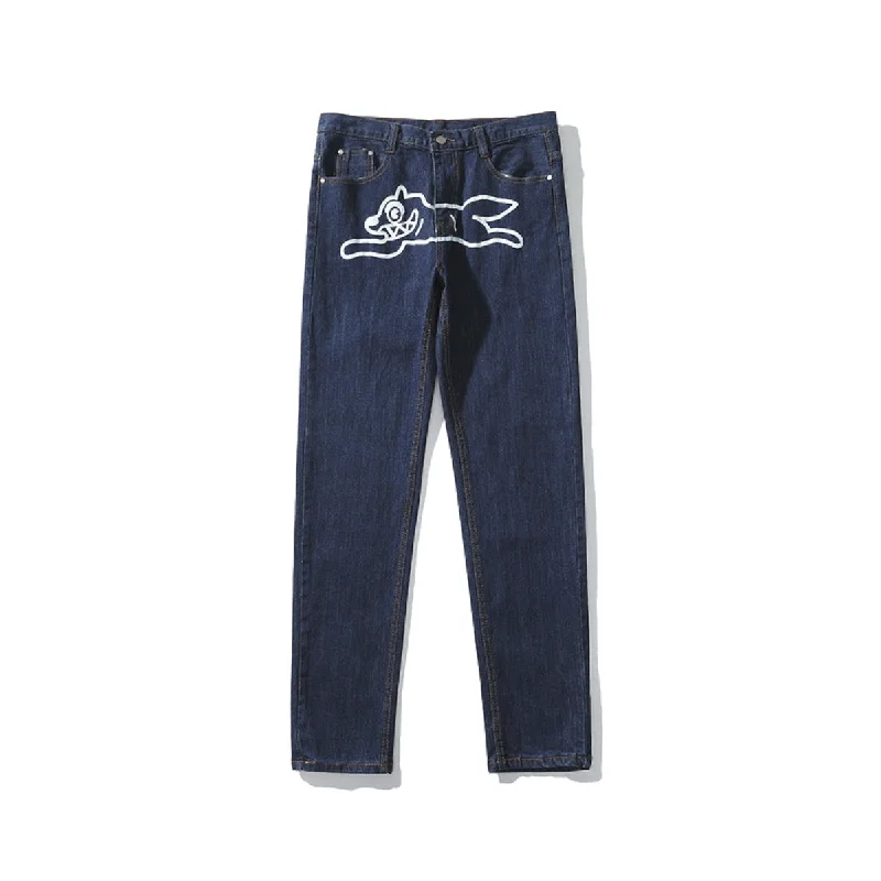 Quality Tailoring Hip-Hop Dog Print Jeans