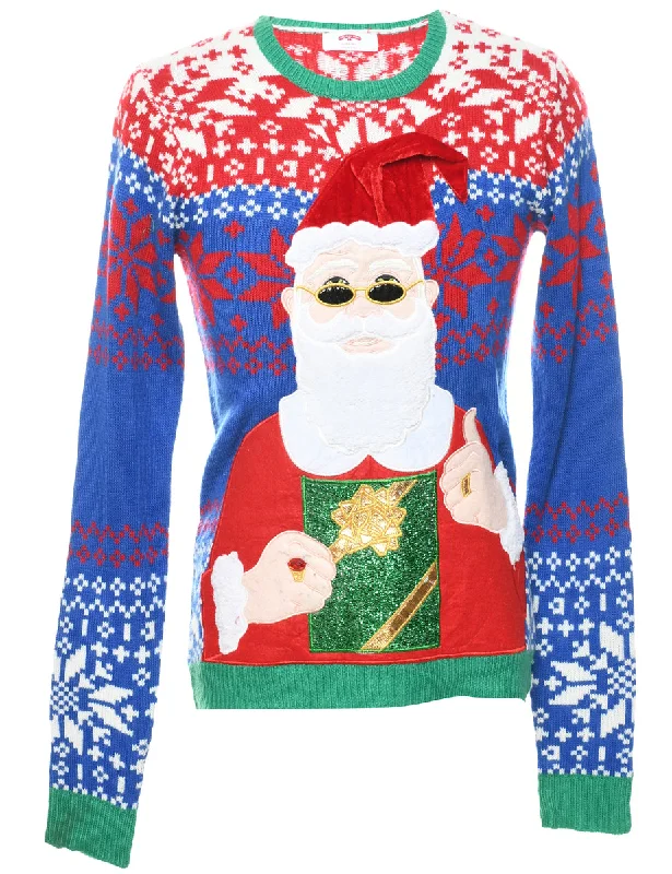 Effortless Style Santa Claus Christmas Jumper - S