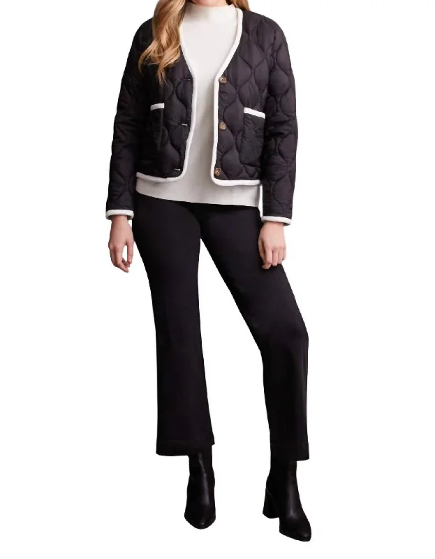 Goddess Outfit Quilted Puffer Jacket In Black