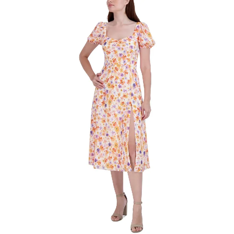 Age-reducing Style BCBGeneration Womens Knee Length Floral Print Midi Dress