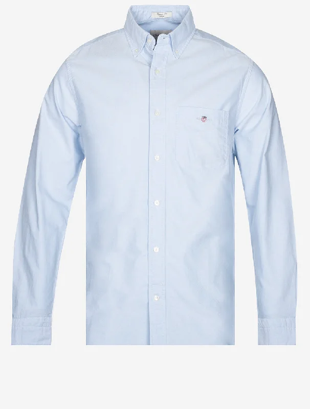 Casual Chic Regular Oxford Shirt Light Blue