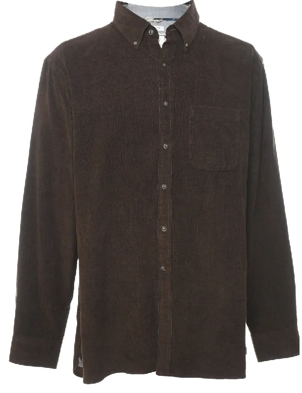 Puffer Jackets Brown Shirt - L