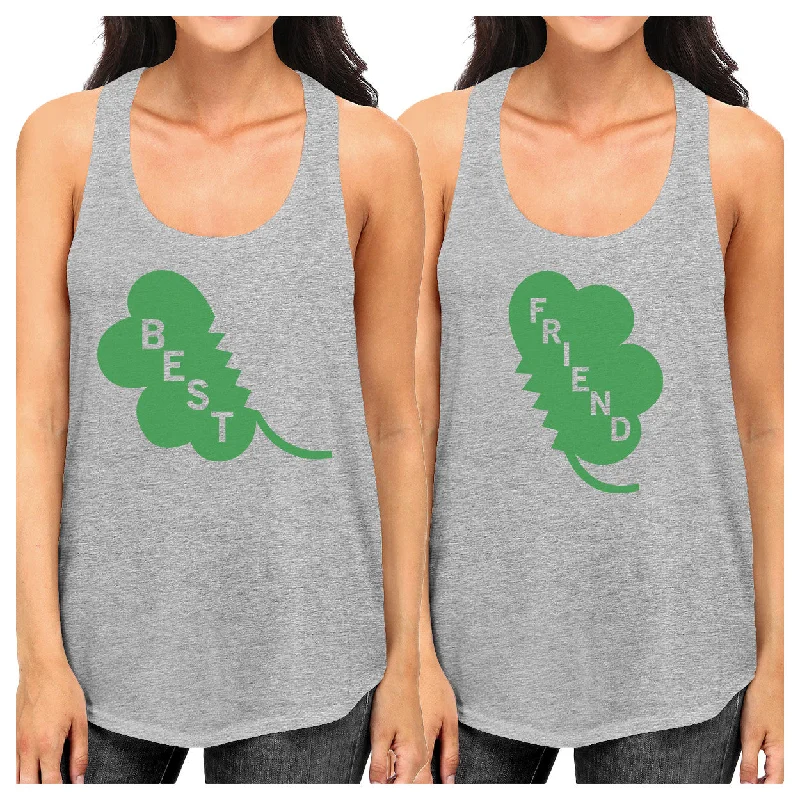 Casual Comfort Best Friend Clover Funny BFF Matching Tank Tops For St Patricks Day