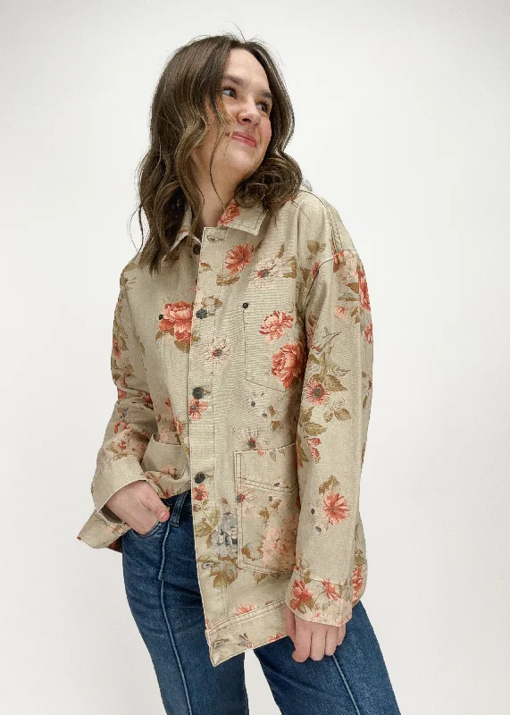 High-end Sense Free People Avery Denim Print Jacket