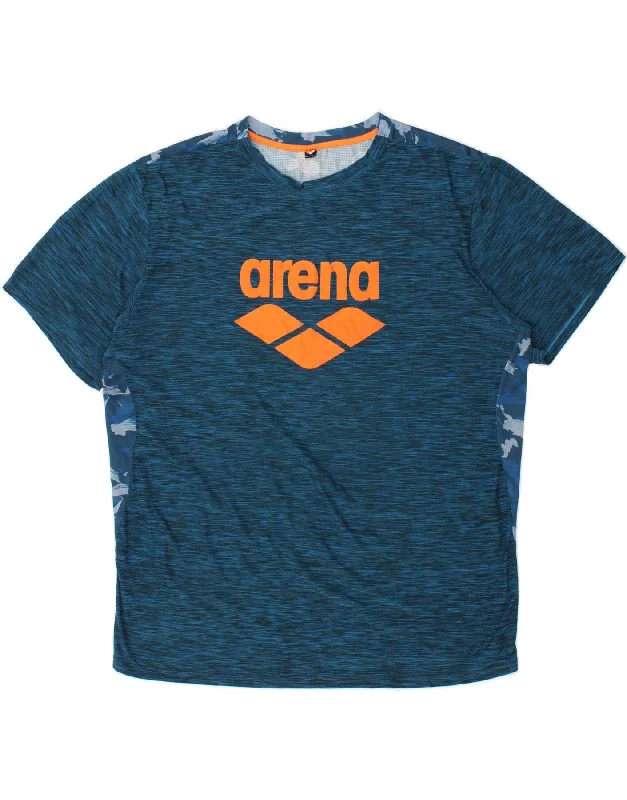 Trendy Comfort ARENA Mens Graphic T-Shirt Top Large Blue