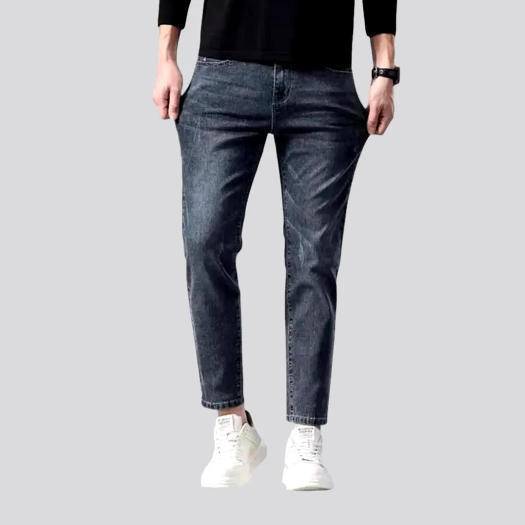 Smart Casual Retro tapered-fit stonewashed men's jeans
