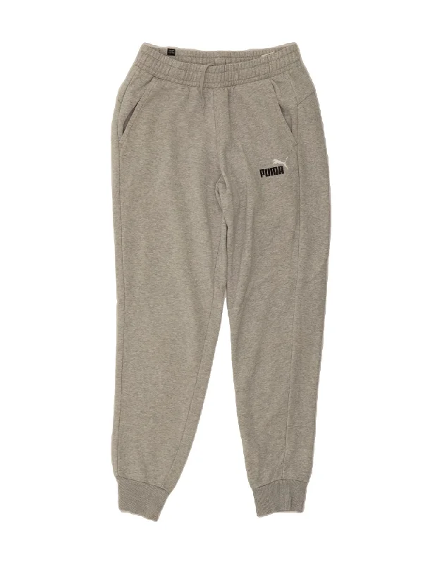 Casual Trends PUMA Mens Tracksuit Trousers Joggers Medium Grey Cotton
